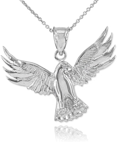 Animal Kingdom Fine 925 Sterling Silver Firebird Charm Phoenix Pendant Necklace