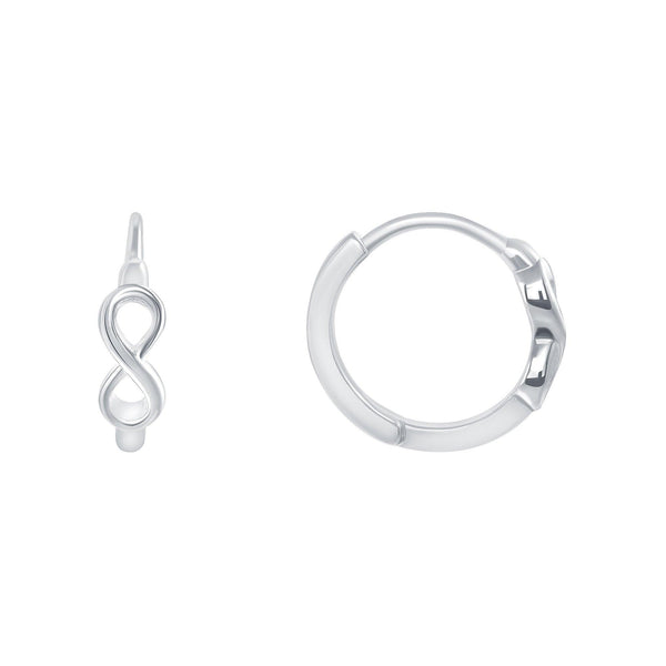 Infinity Loop Huggie Earring in 14k Solid Gold from Rafi's Jewelry