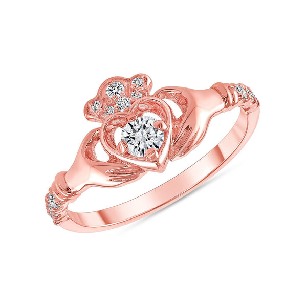 Cubic Zirconia Claddagh Ring: A Symbol of Love and Loyalty from Rafi's Jewelry
