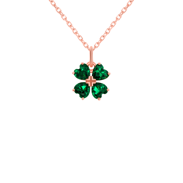 Lucky Four Leaf Clover Gold Pendant Necklace from Rafi's Jewelry