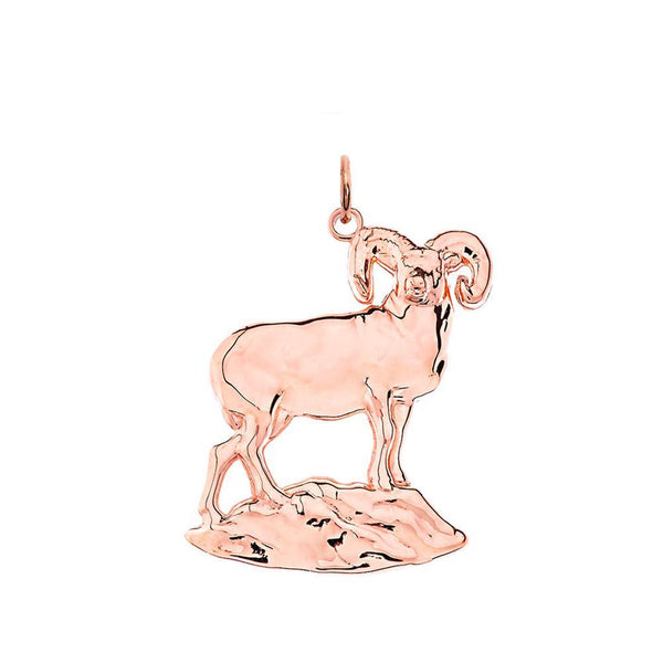 Aries Ram Pendant/Necklace in Solid Gold from Rafi's Jewelry