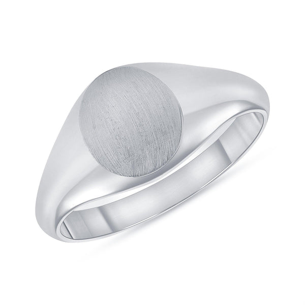 Sterling Silver Round Signet Ring: The Essential Everyday Accessory from Rafi's Jewelry