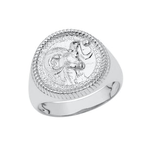 Aries Astrological Zodiac Sterling Silver Unisex Statement Ring from Rafi's Jewelry