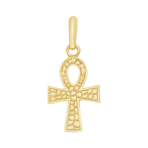 "Solid Gold Ankh Cross Pendant - Small Size" from Rafi's Jewelry