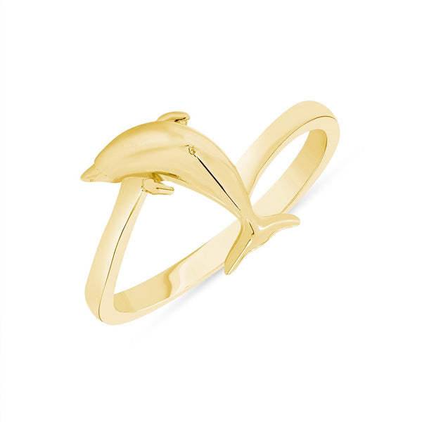 "Dazzling Solid Gold Dolphin Ring" from Rafi's Jewelry
