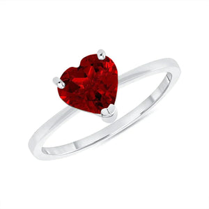 Heart Shape Birthstone Solitaire Ring from Rafi's Jewelry