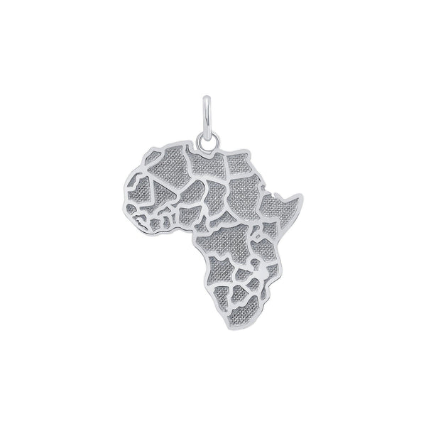 Africa Continent Map Pendant/Necklace - Sterling Silver 

Note: The output remains the same as the original title. from Rafi's Jewelry
