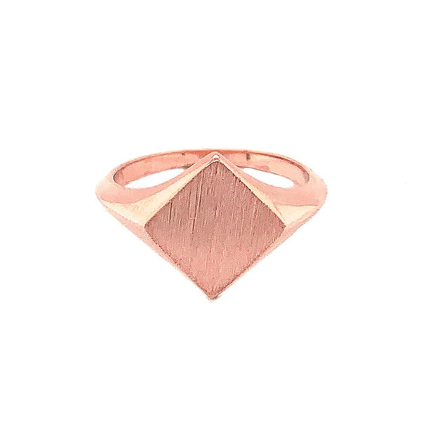 Solid Gold Square Face Signet Ring for Men from Rafi's Jewelry