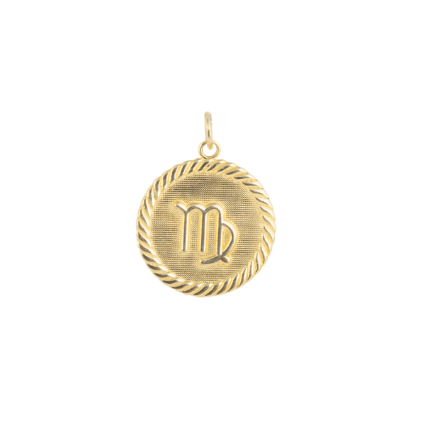 Scorpio Zodiac Sign Reversible Charm Necklace in Solid Gold from Rafi's Jewelry