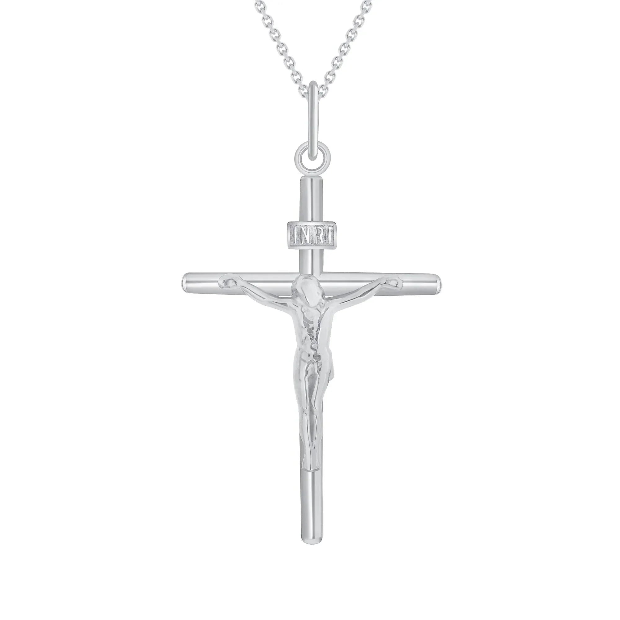 INRI Crucifix Pendant Necklace - A Symbol of Faith and Sacrifice from Rafi's Jewelry