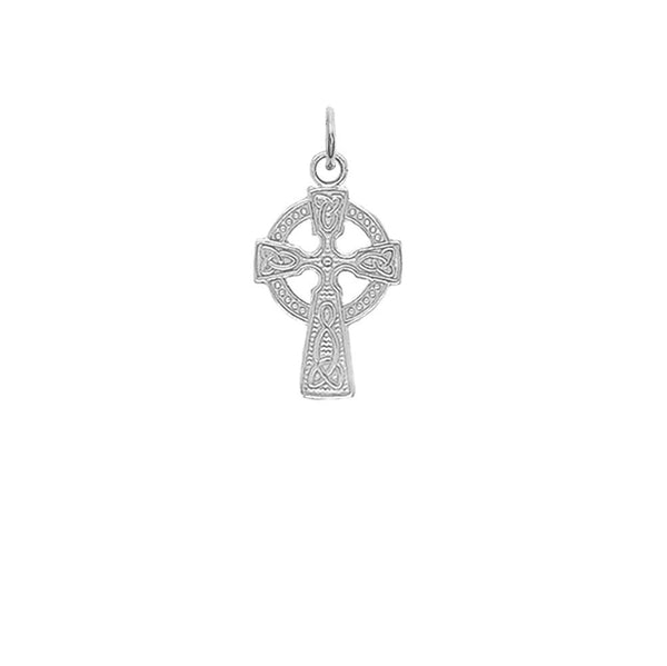 Celtic Trinity Knot Cross Necklace in Sterling Silver from Rafi's Jewelry