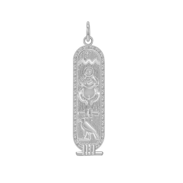 Egyptian Hieroglyphic Tablet Pendant Necklace in Solid Gold from Rafi's Jewelry