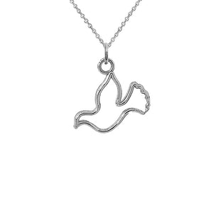Sterling Silver Dove Pendant Necklace from Rafi's Jewelry