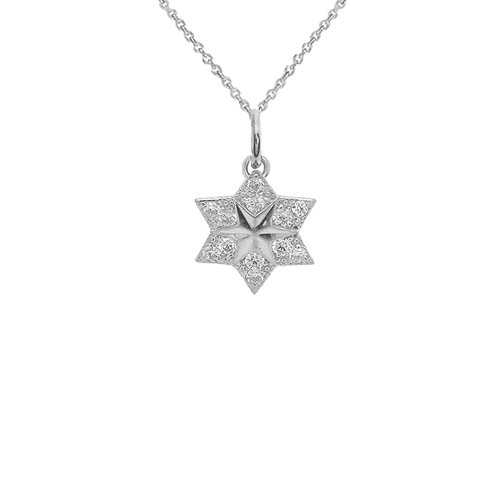 Jewish Star of David Pendant Necklace with CZ Stones from Rafi's Jewelry
