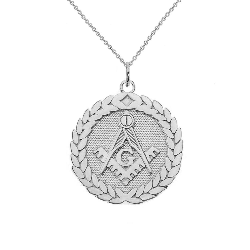 Masonic Symbol Pendant Necklace in Round Shape from Rafi's Jewelry