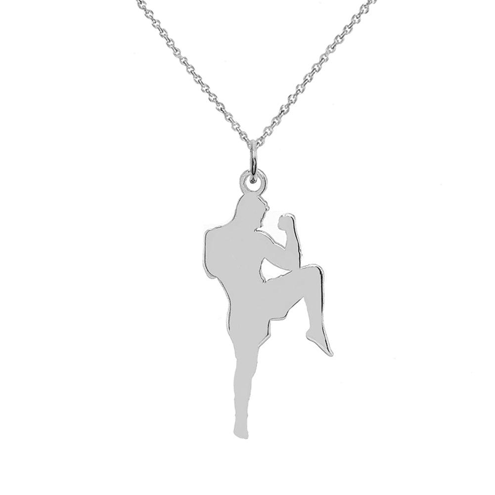 Personalized Sterling Silver Karate Pendant Necklace from Rafi's Jewelry