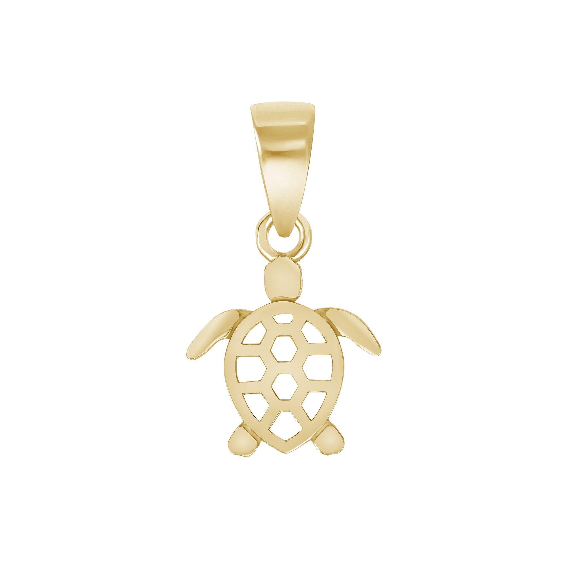 Solid Gold Turtle Pendant Necklace from Rafi's Jewelry