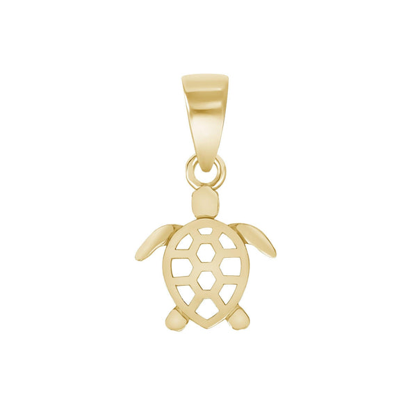 Solid Gold Turtle Pendant Necklace from Rafi's Jewelry